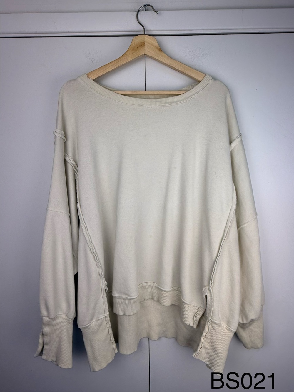 Free People We The Free Camden Oversized Sweatshirt Cream M